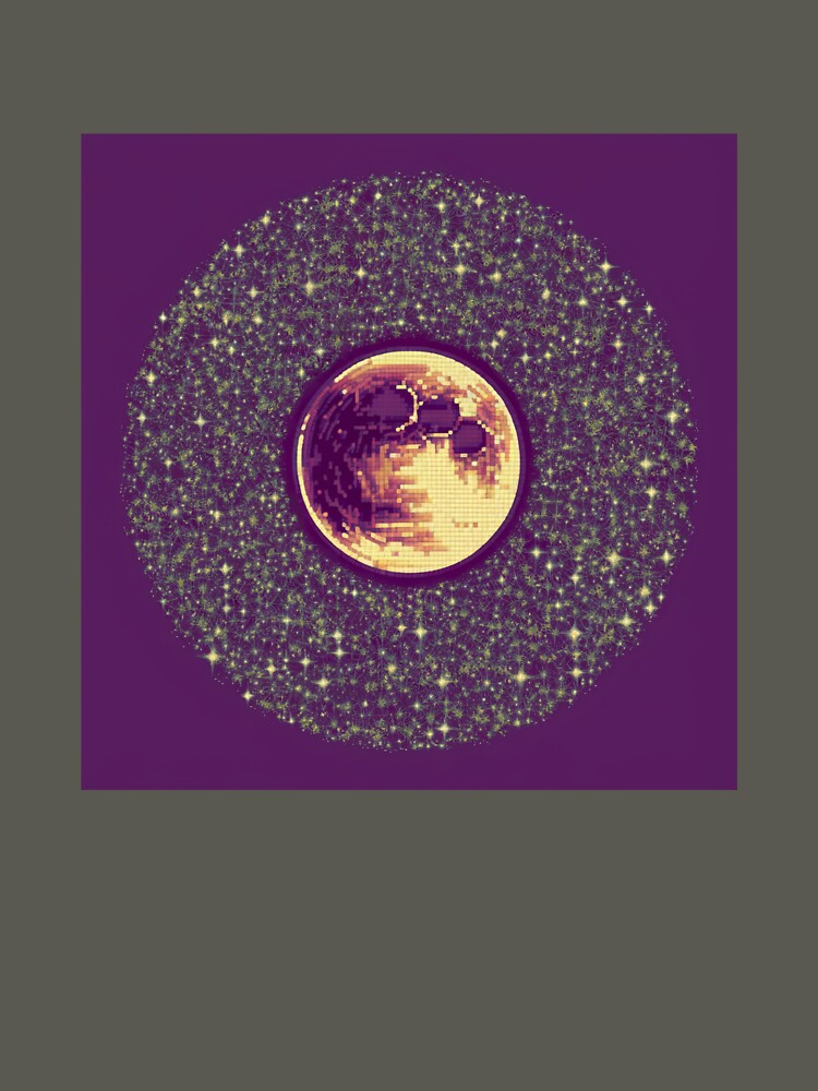 Pixel Art Moon and Stars Design - Retro Art for Clothing, Mugs, and Accessories by AlanCStore