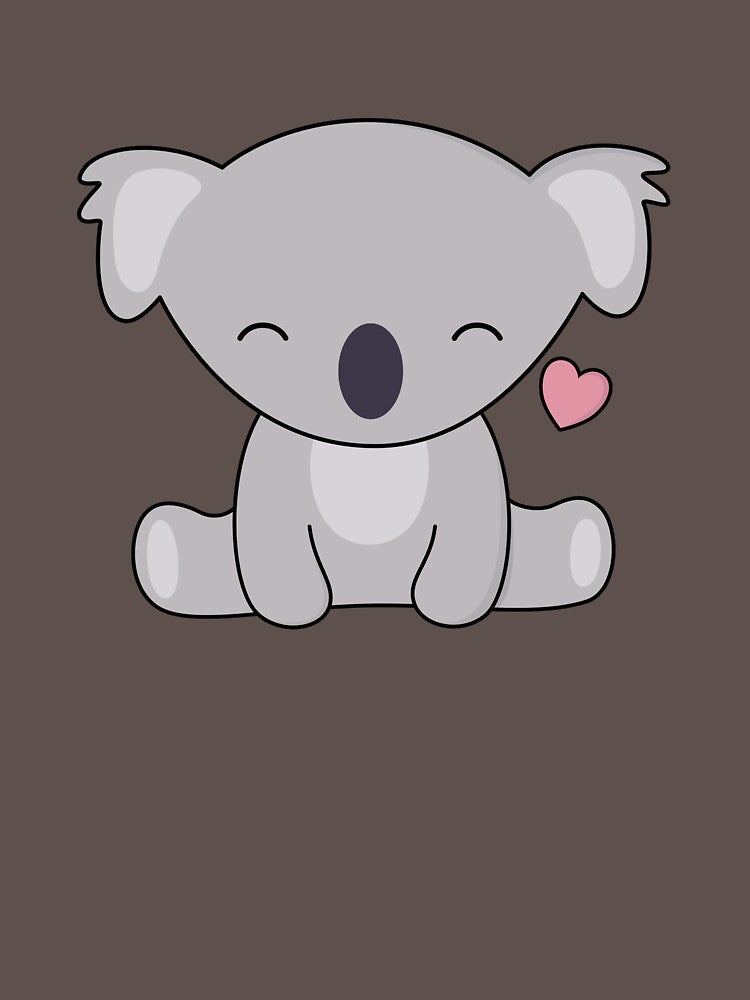 Kawaii Cute Koala Loves Hearts by wordsberry