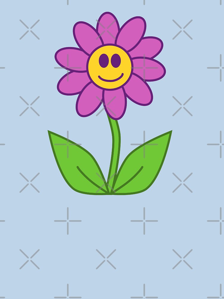 Cute Little Purple Flower Cartoon Flower by chrisrivait