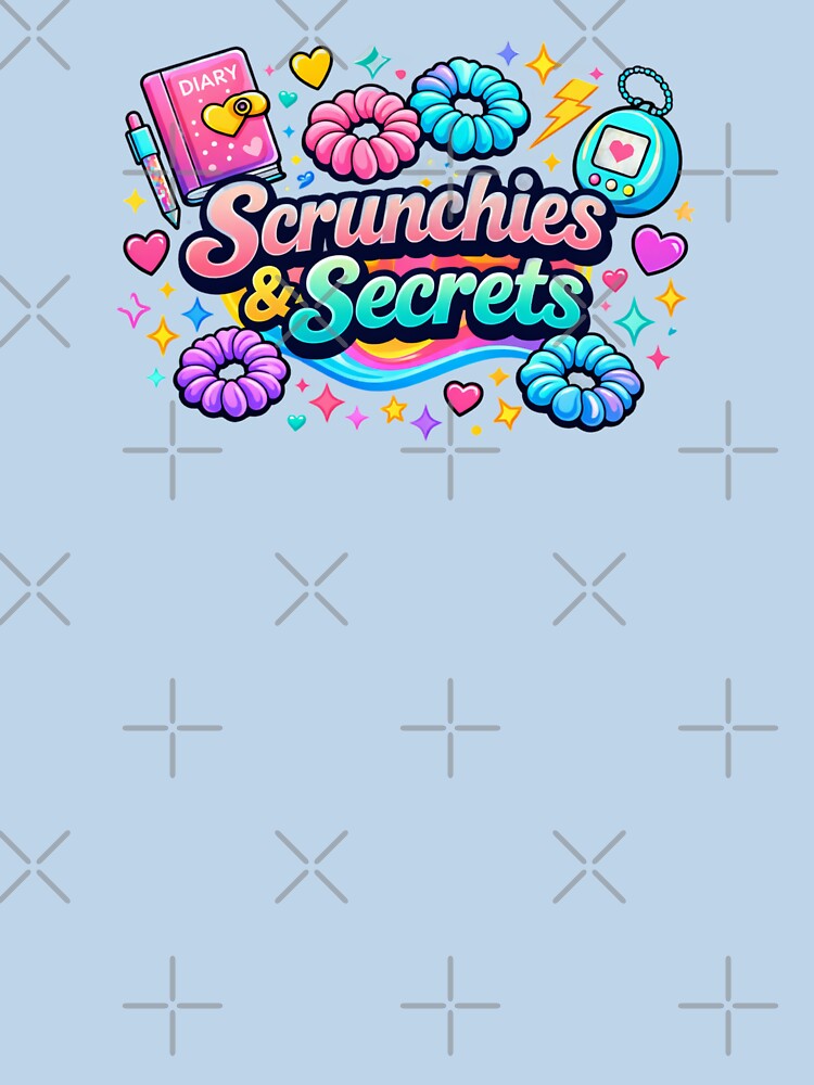 Scrunchies & Secrets Shirt – Vintage 90s Girl Nostalgia Tee | Retro Sleepover Aesthetic by MEMORY-LN-Tees