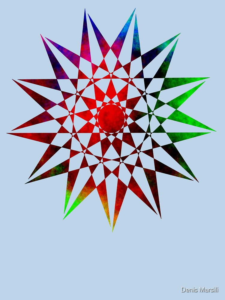 Colorful Trippy Star by Denis Marsili