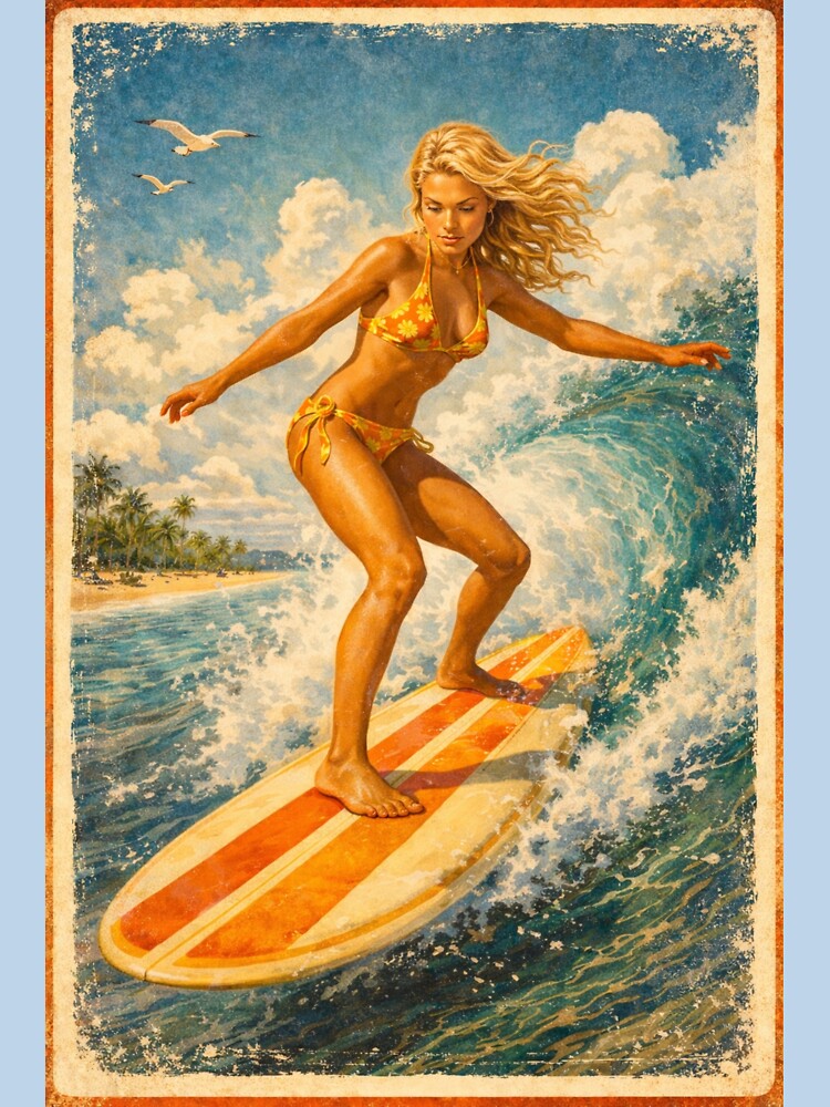 Retro Surf Goddess — Endless Summer Vibes by ITSimagination