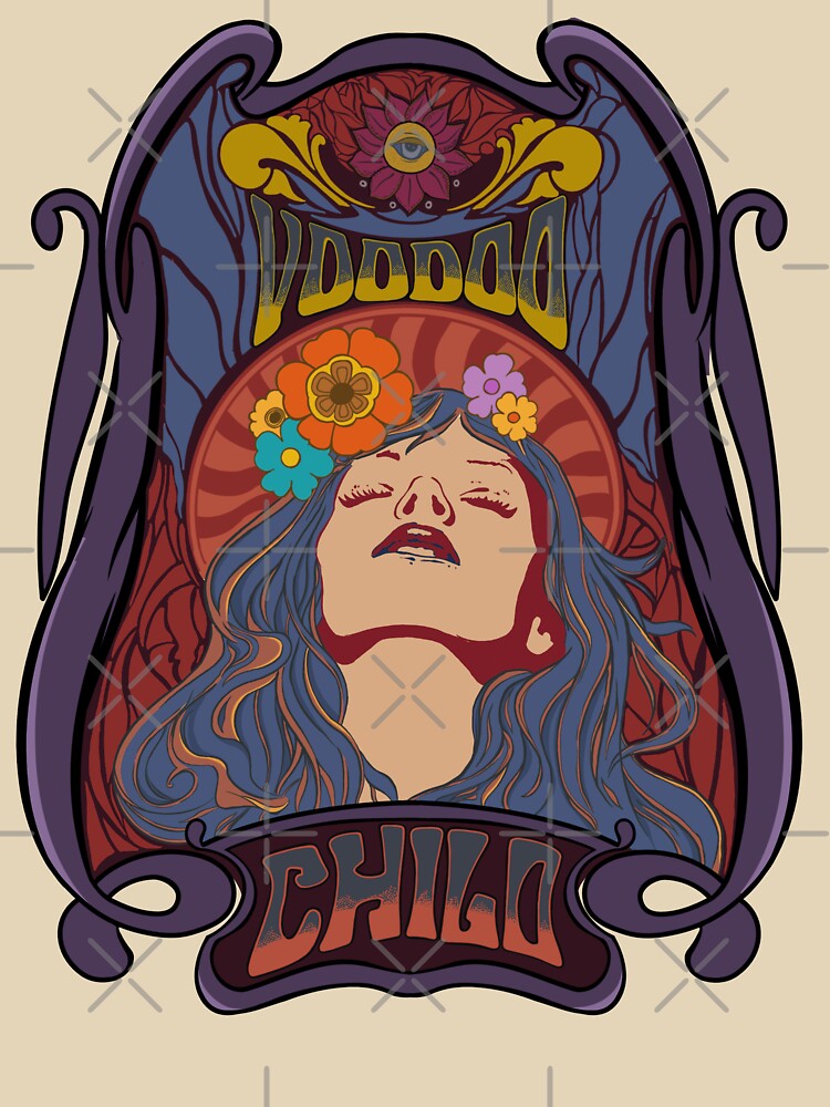 Pyschedelic vintage 60s hippie design - Voodoo child by Yoginath