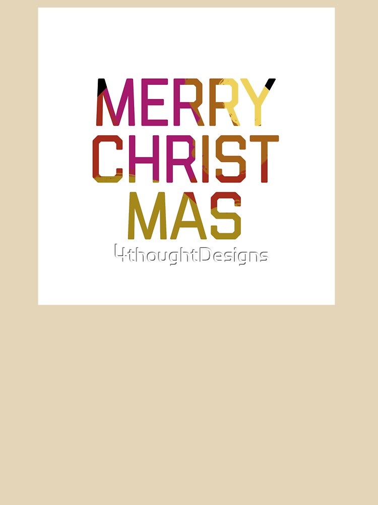 Merry Christmas Multicolored Text by 4thoughtDesigns