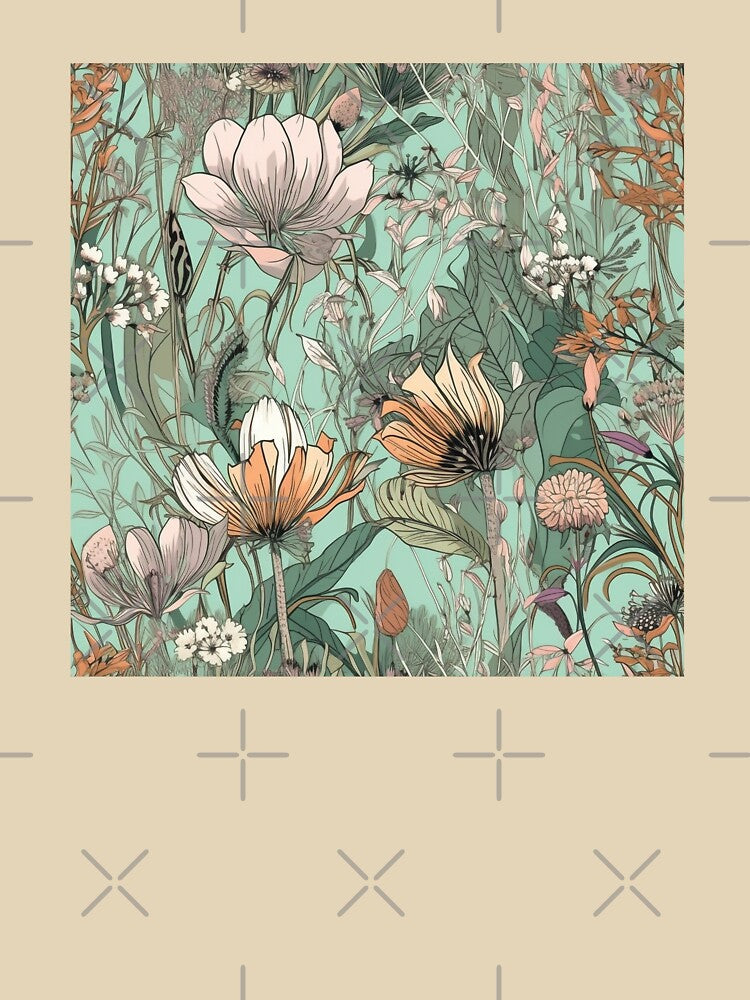 Pretty Spring Flower Garden as illustrated wildflowers in the Early Summer Bloom by EmilyFNM3D