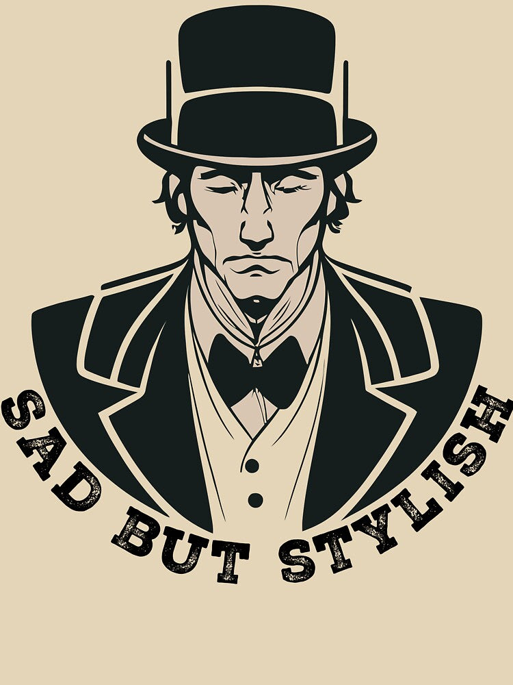 Mens Sad but stylish T-Shirt by TEE GROVE ⭐⭐⭐⭐⭐