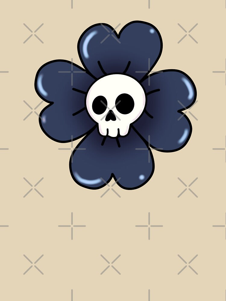 Skull in a flower by RavenAMarie