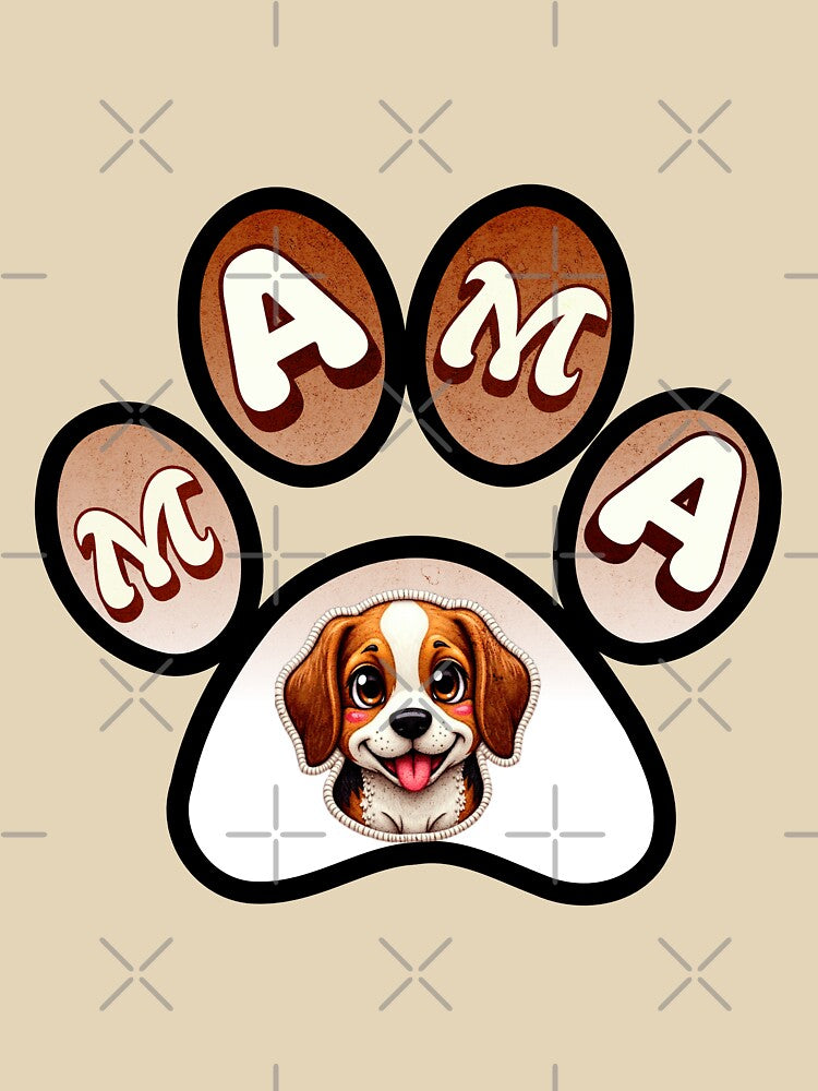 Cute Mama Paw Print Dog Mom Design Puppy Illustration Gift for Pet Lovers by ArtDesignTp