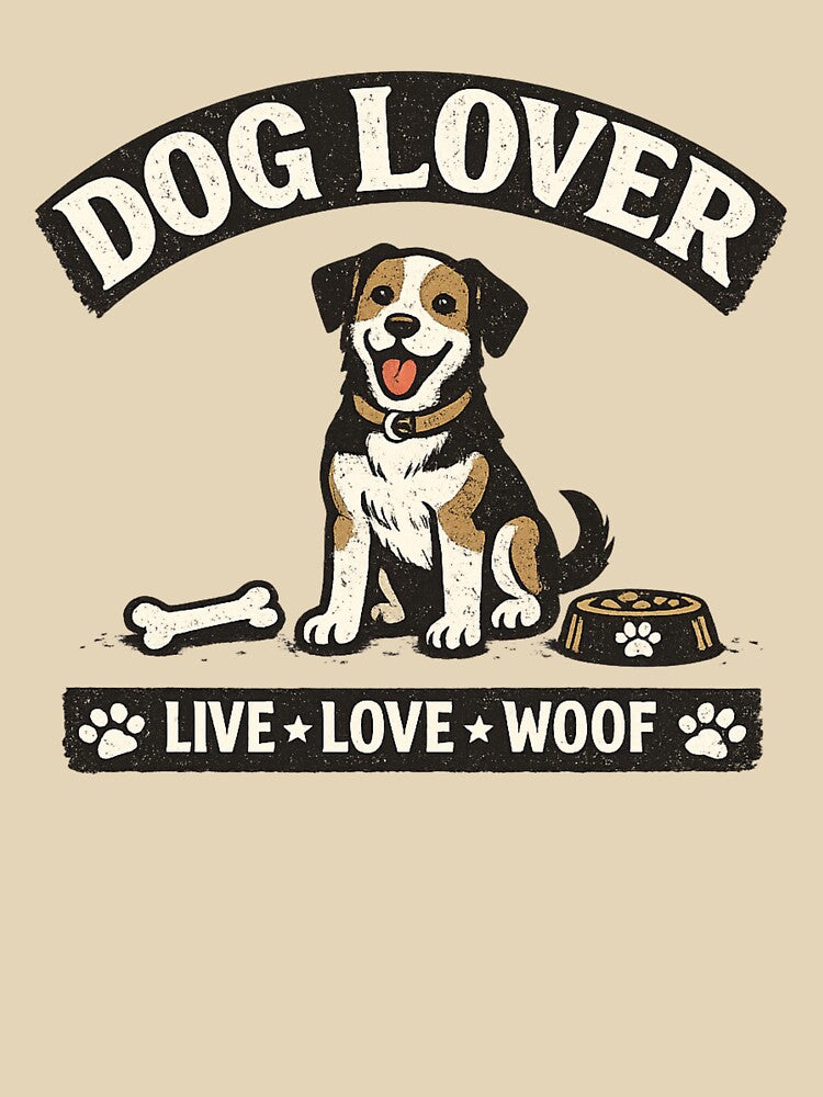 Dog Lover – Live Love Woof Cute Dog Design by PaulaDesignCo