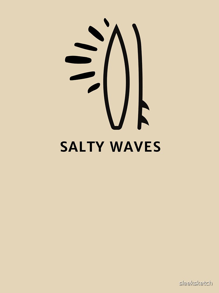 Cool surfing logo minimal by Sleek Sketch Studio