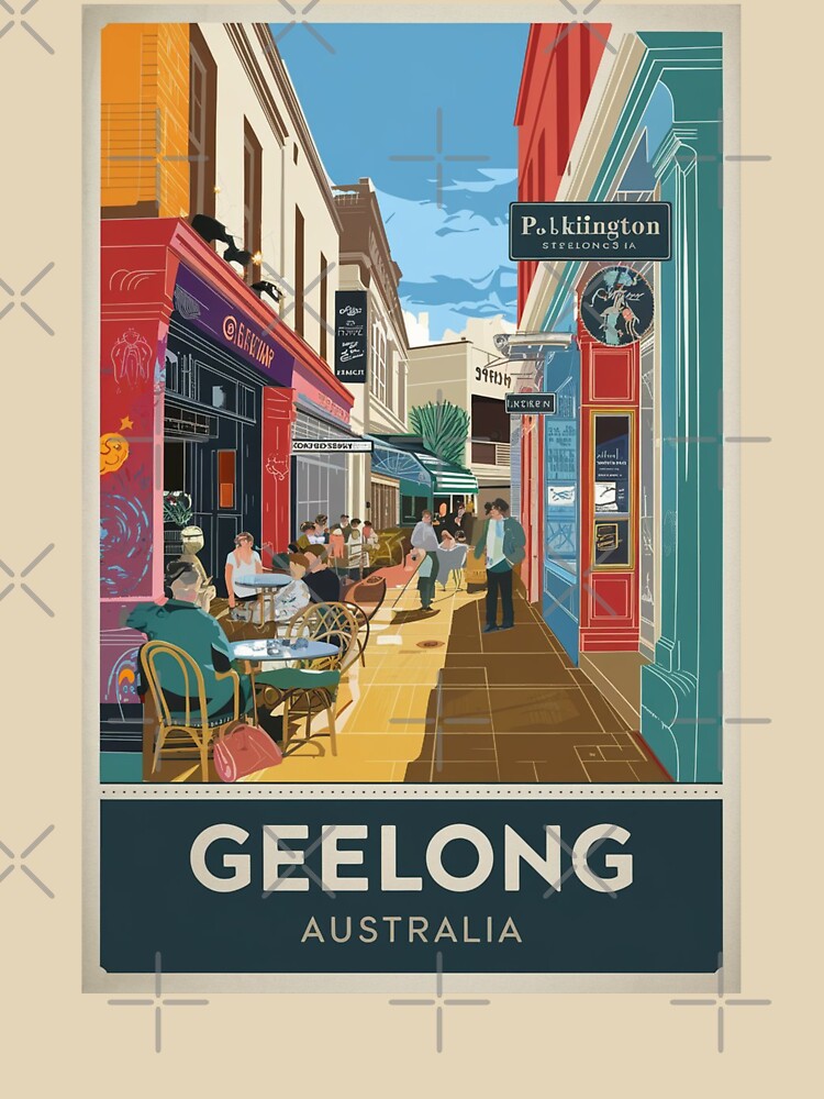 Geelong Vintage Travel Poster by TravelerRat
