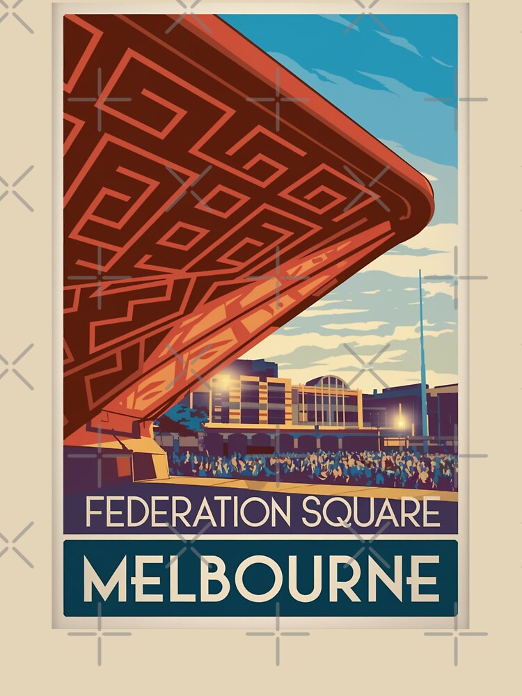 Melbourne Vintage Travel Poster by TravelerRat