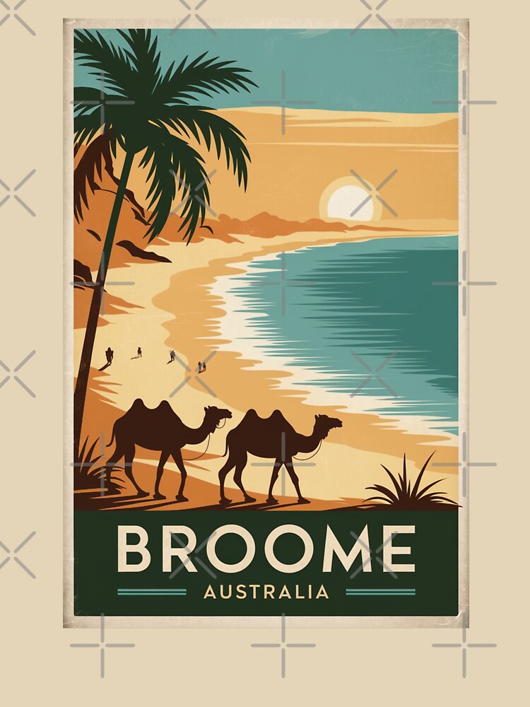 Broome Vintage Travel Poster by TravelerRat