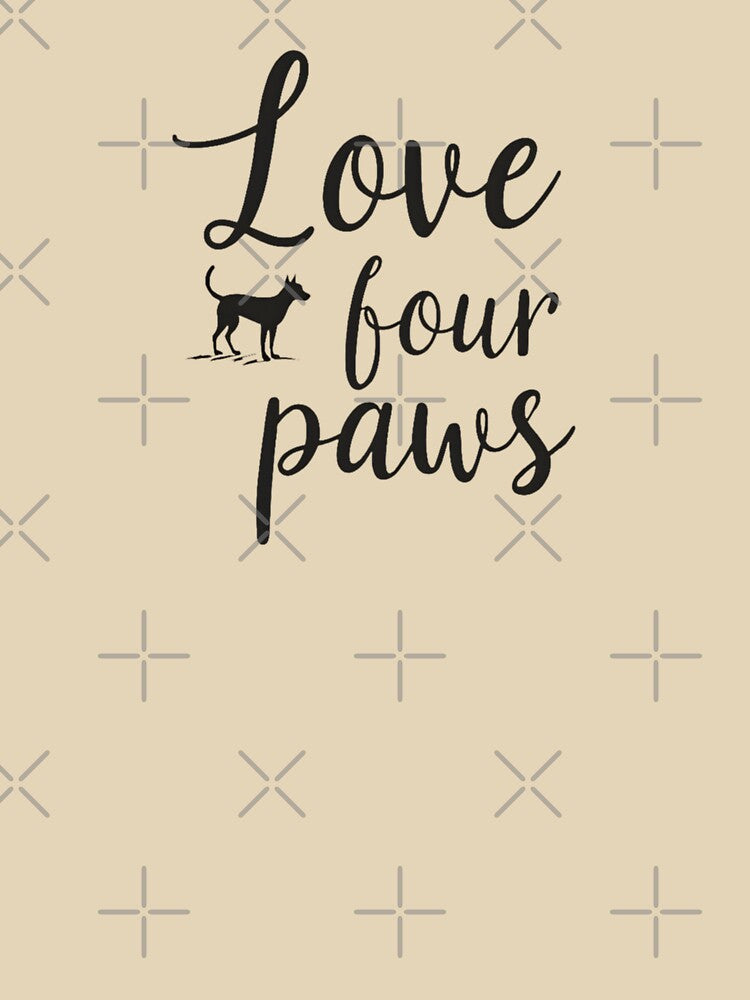 Love Four Paws Dog Lover Shirt by RVJdesigns