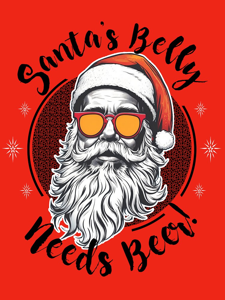 Santa Xmas beer Pop Art by ZenStickConcept