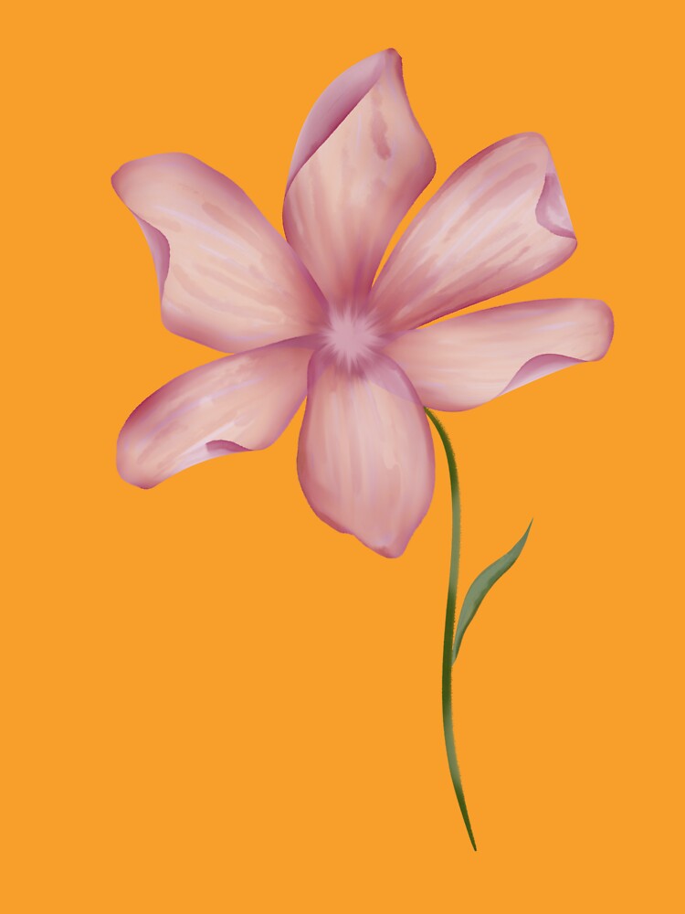 Delicate Pink Flower in Bloom by WanchaleeStudio