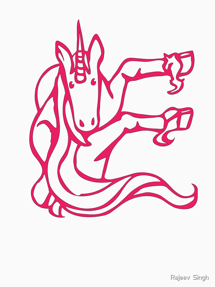 Unicorn Initial Monogram E by Rajeev  Singh