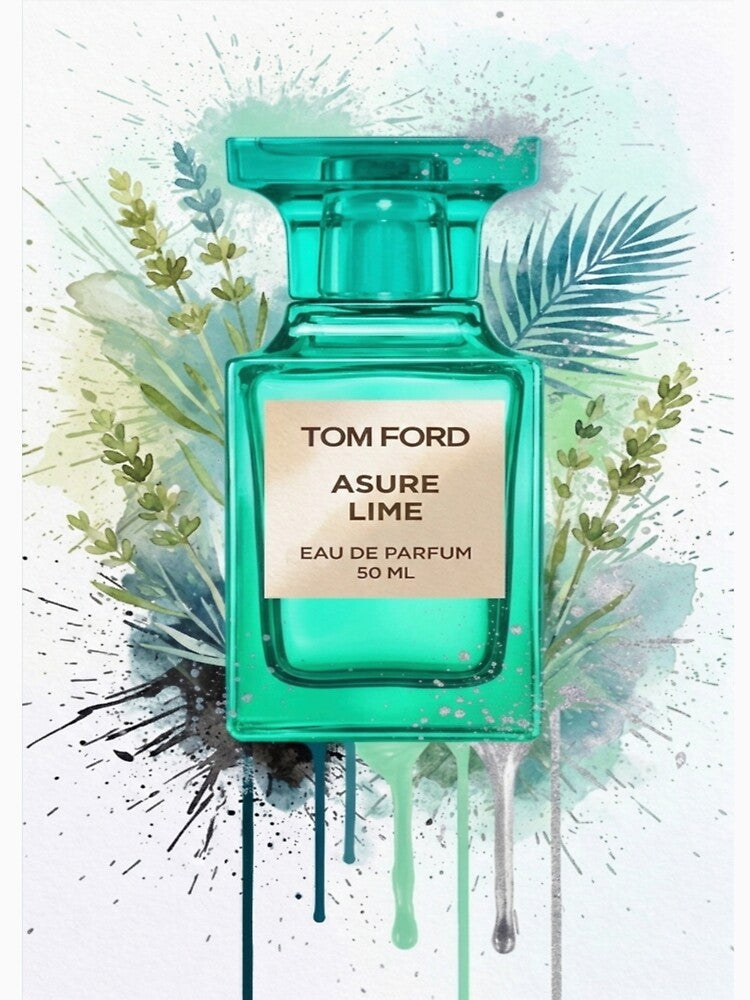 Azure Lime inspired designer fragrance art by Artfully Yours