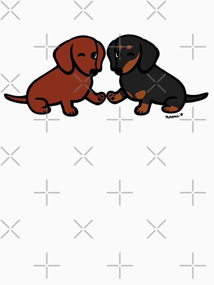 Dachshund Friends by HappyLabradors