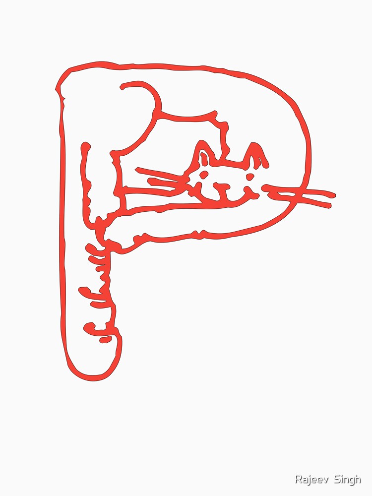 Cat Initial Monogram P by Rajeev  Singh