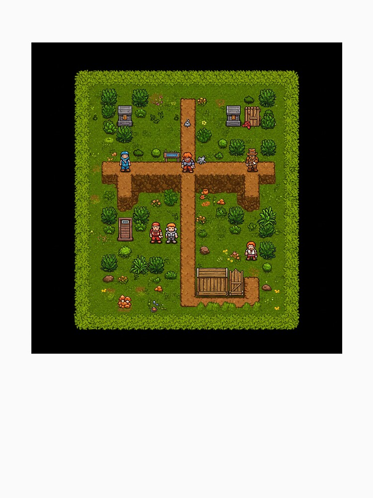 Pixel Art RPG Village – Retro Fantasy Game Scene by Greemo03