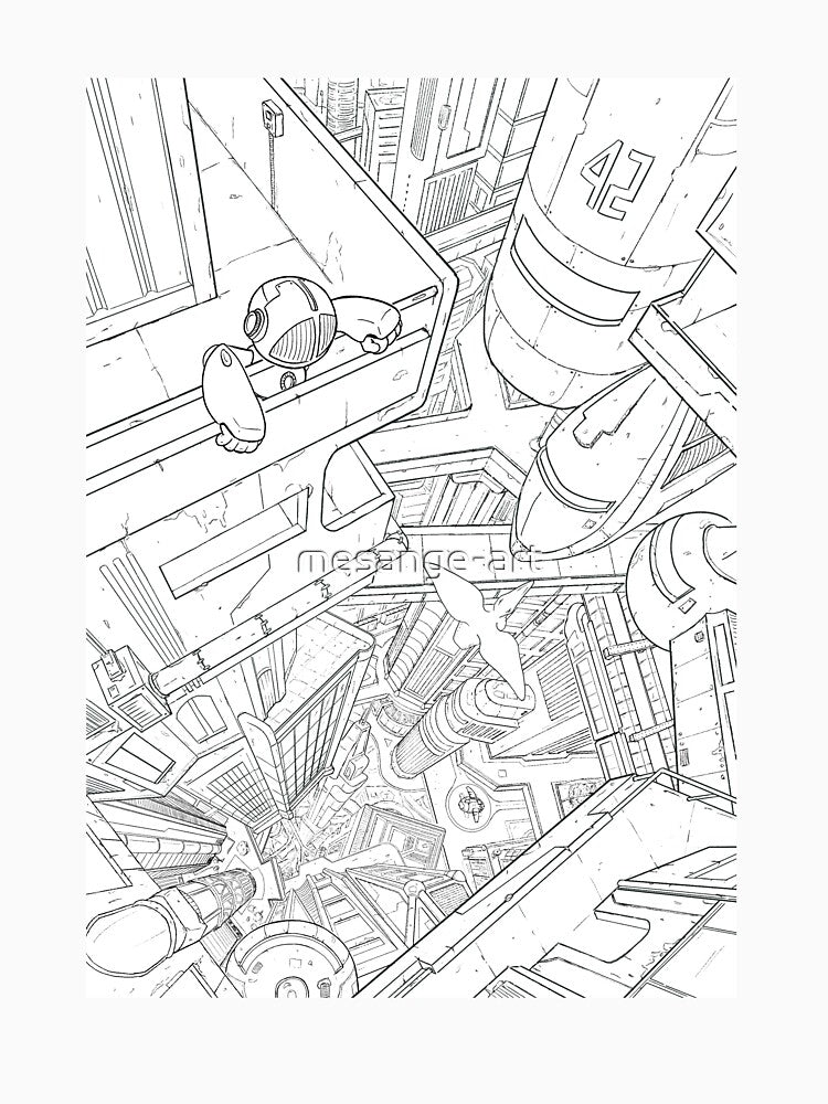 Lost little robot by mesange-art