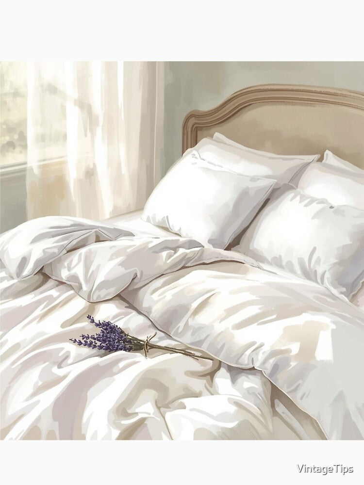 Freshly Made Bed – Vintage Linen Art by VintageTips