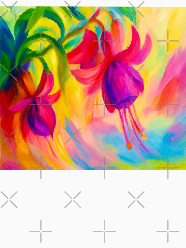 Fushia abstract floral by Karen Harding Art and Illustration