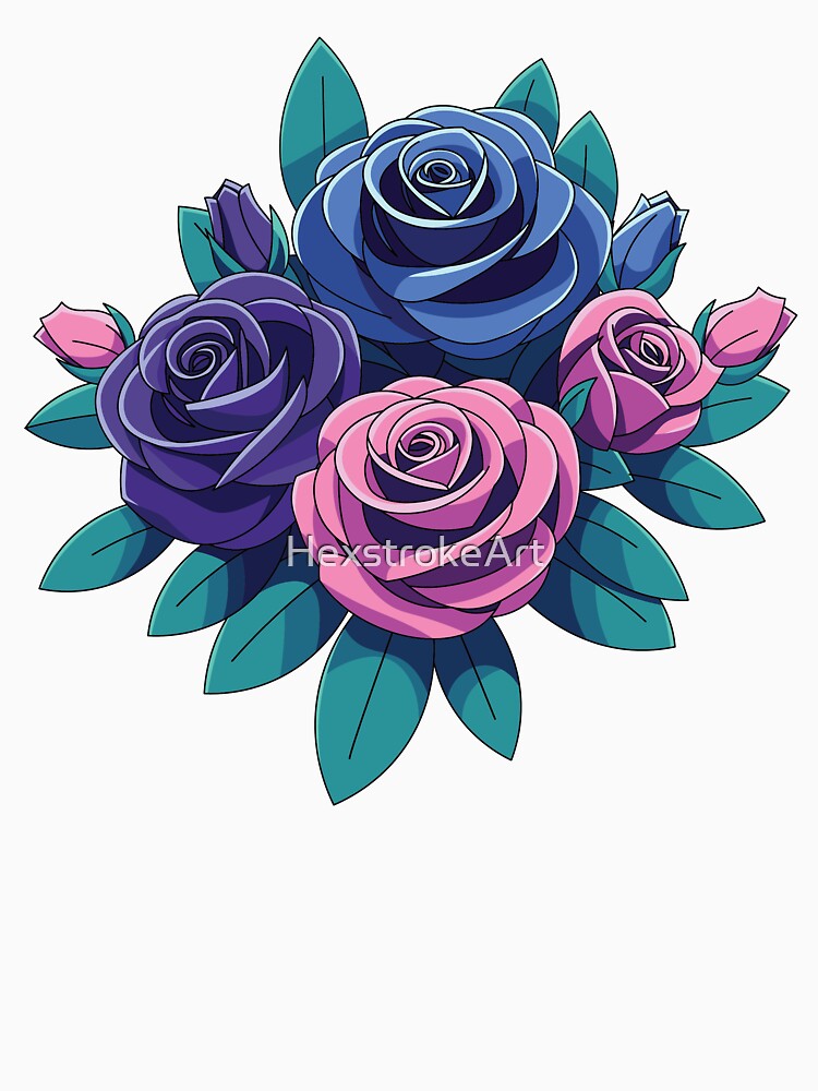 Bouquet of Roses by HexstrokeArt