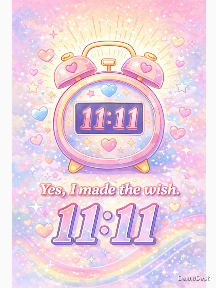 11:11 Angel Number Alarm Clock – Manifestation Art by DeluluDept