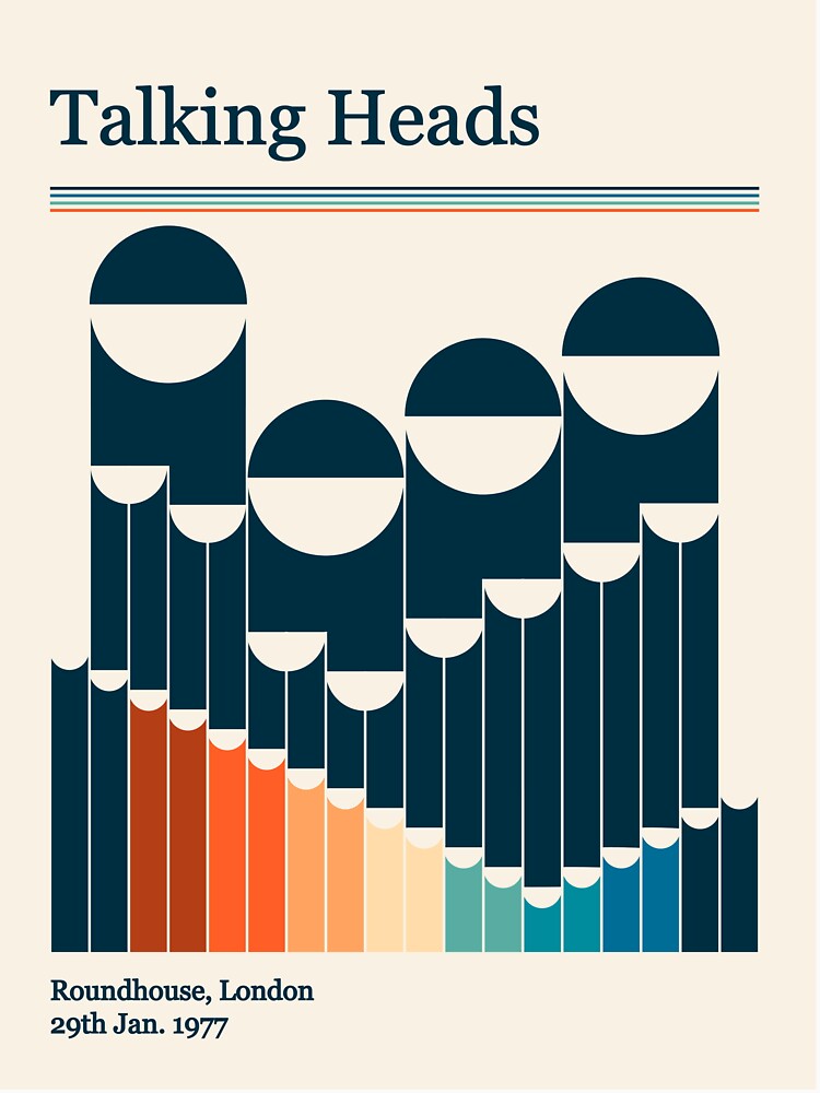 Talking Heads Retro Gig Poster by VintageVisions