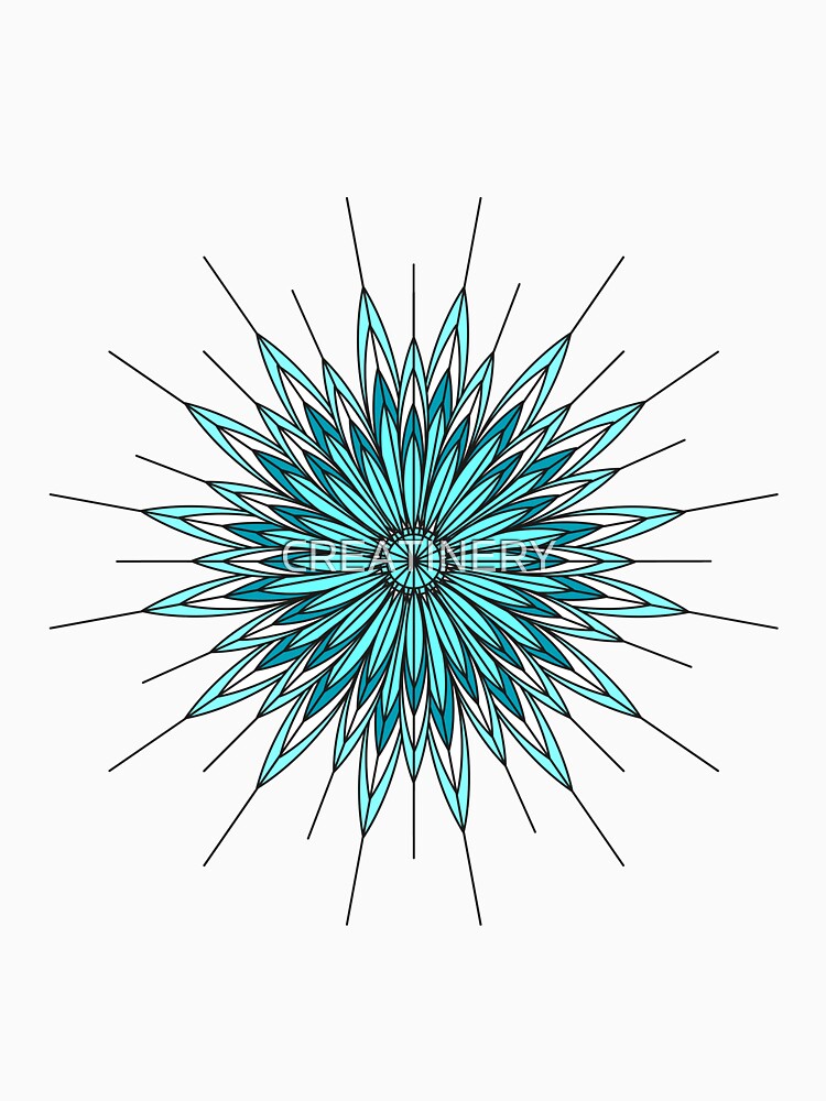 abstract blue flower by CREATINERY