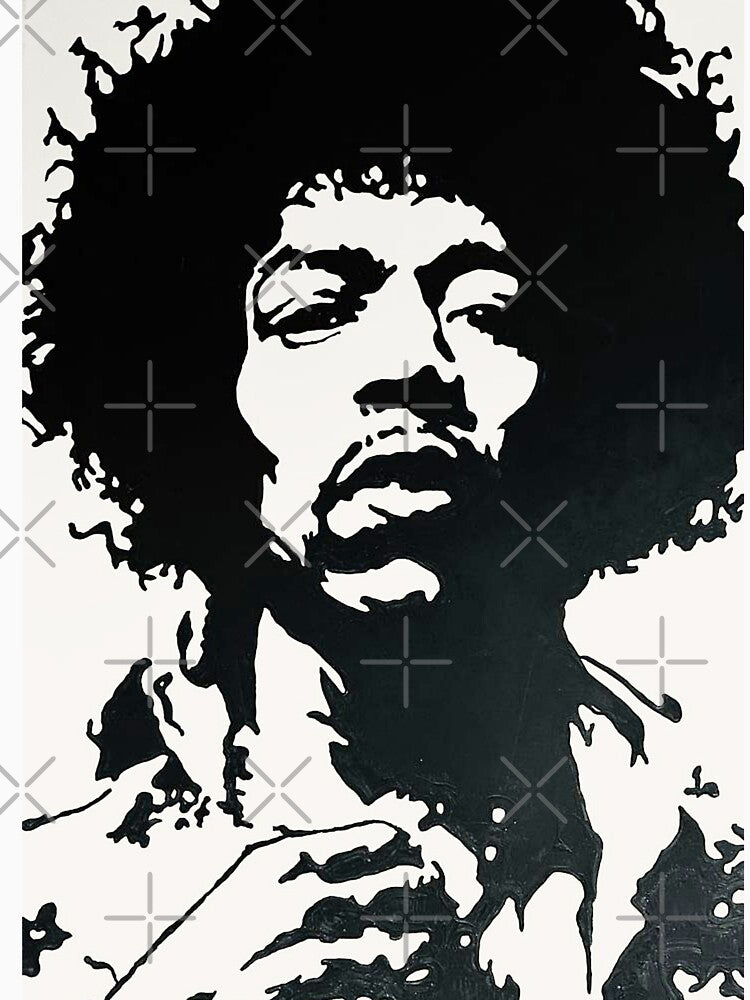 Hendrix Style Pop Art – Retro Music Legend Portrait by PopsmartUK