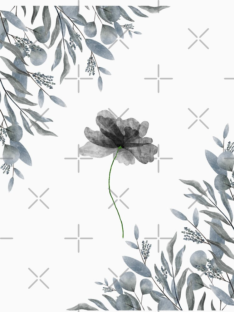Grey flower design by TRISHA A BARNETT