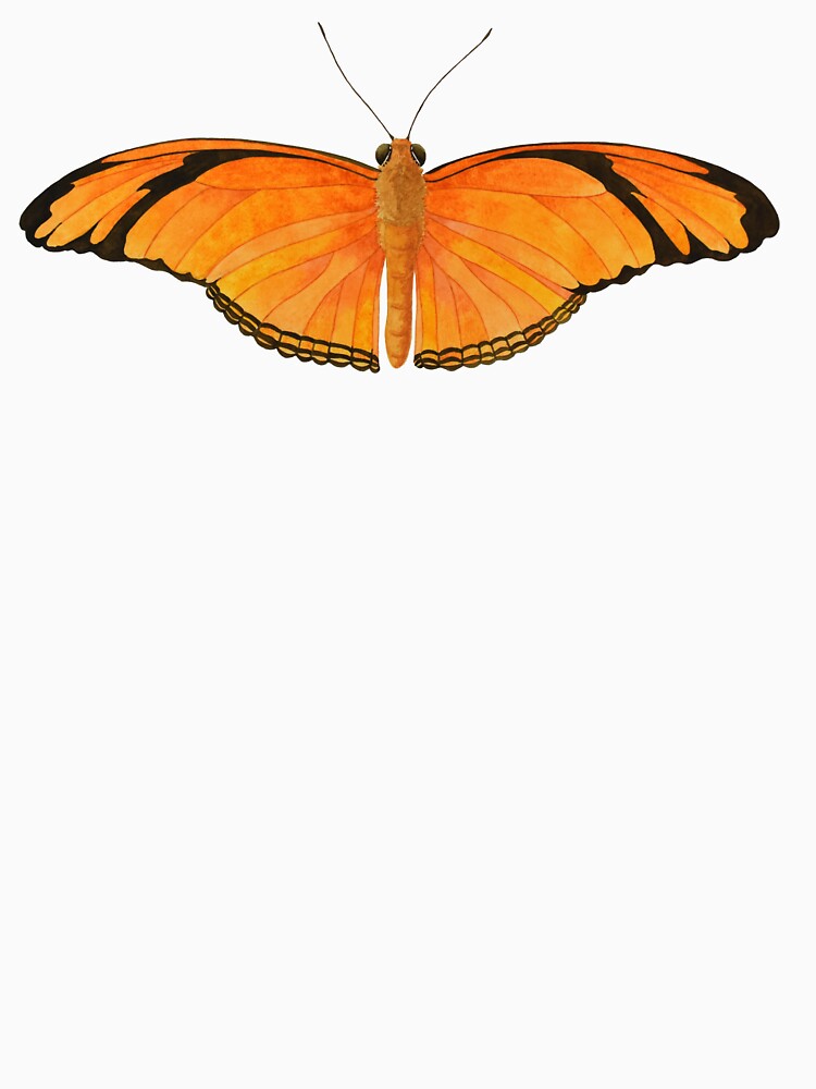 Julia Butterfly Art (Dryas iulia) – Orange Tropical Watercolor by veroniquecole