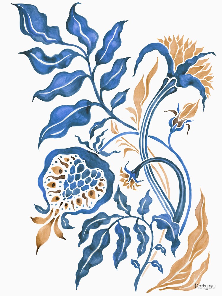 Modern Flower. Hand Drawn Floral Pattern by Katyau