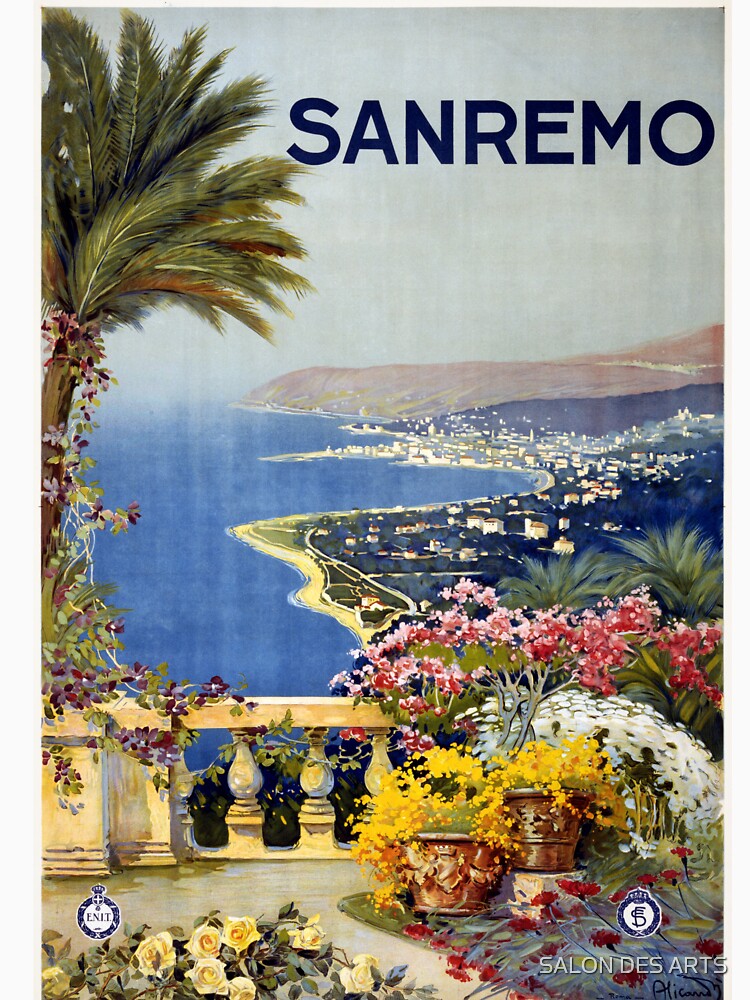 Sanremo, italy - Vintage Travel Poster by SALON DES ARTS