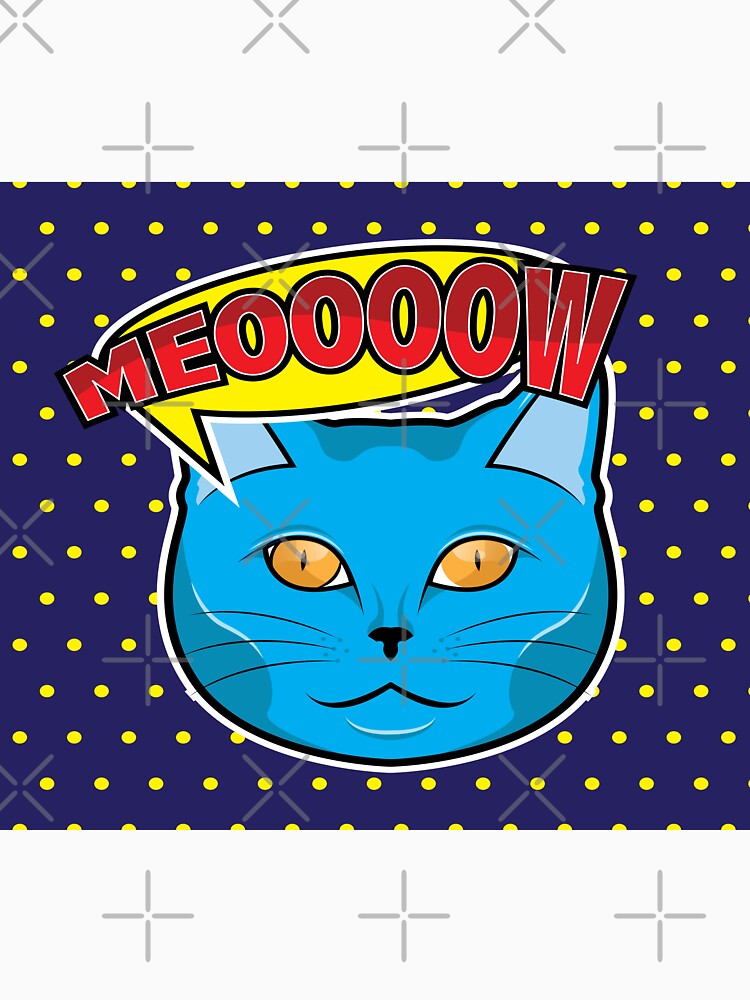 Cat Face Pop Art Illustration by leen12 Art Designs Prints