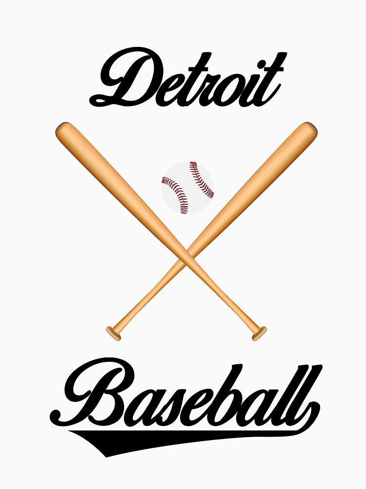 Detroit Baseball T-Shirt for Men and Women by AllStarMerch