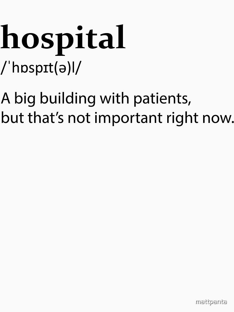 Hospital Definition Airplane by mattpanta