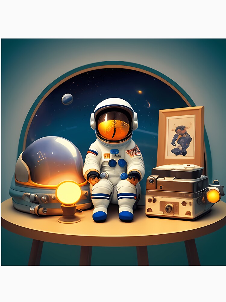 astronaut reflects on their past adventures and achievements by qatjamack0