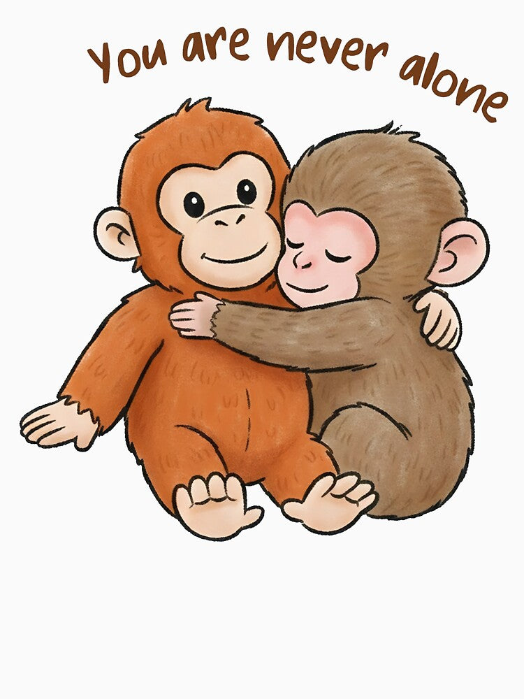 Punch Monkey, Cute Baby Monkey with Plush Toy, Emotional Gift for Animal Lovers by jimfarrepo