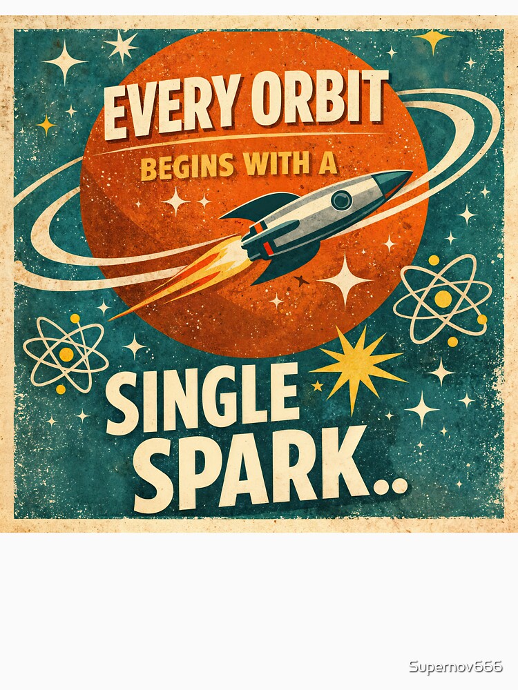 Retro Cosmic Spark by ForeverPrintsOK
