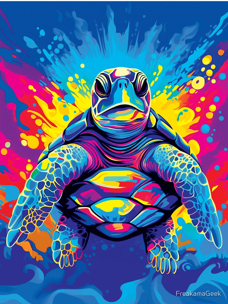 Sea Turtle Pop Art by FreakamaGeek