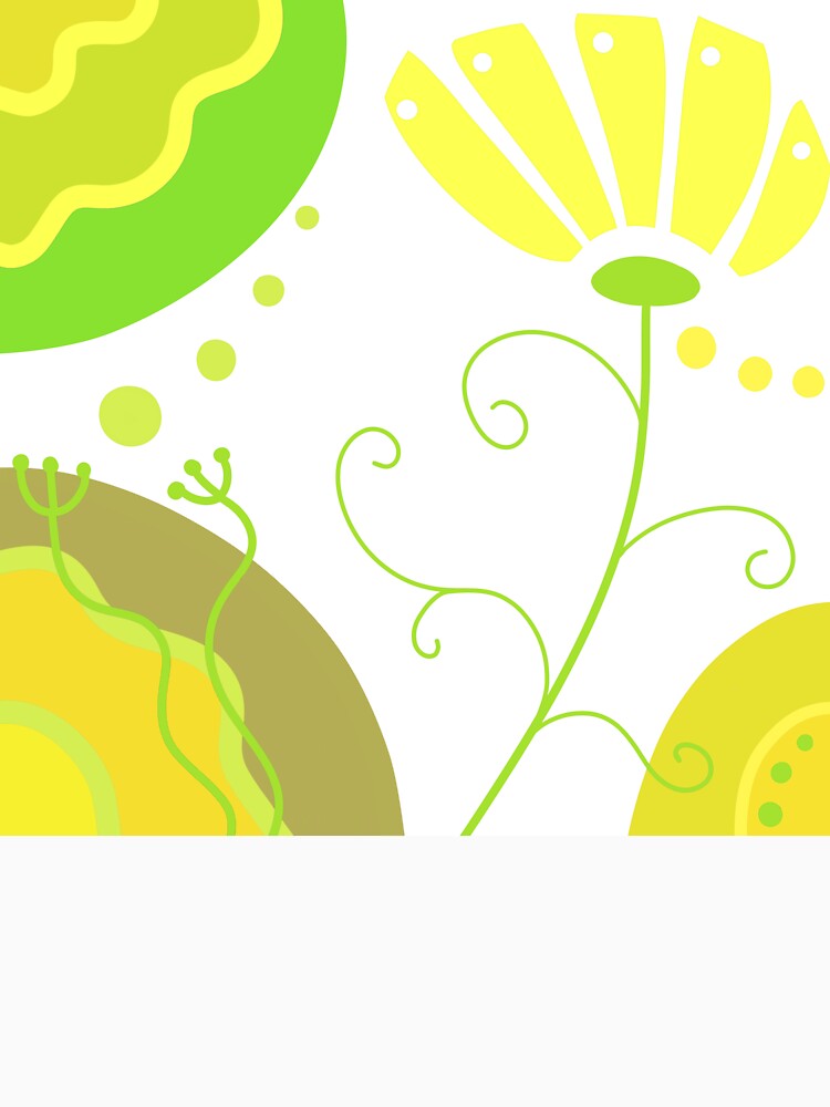 Vibrant Yellow Whimsical Boho Design by Sartoris Art