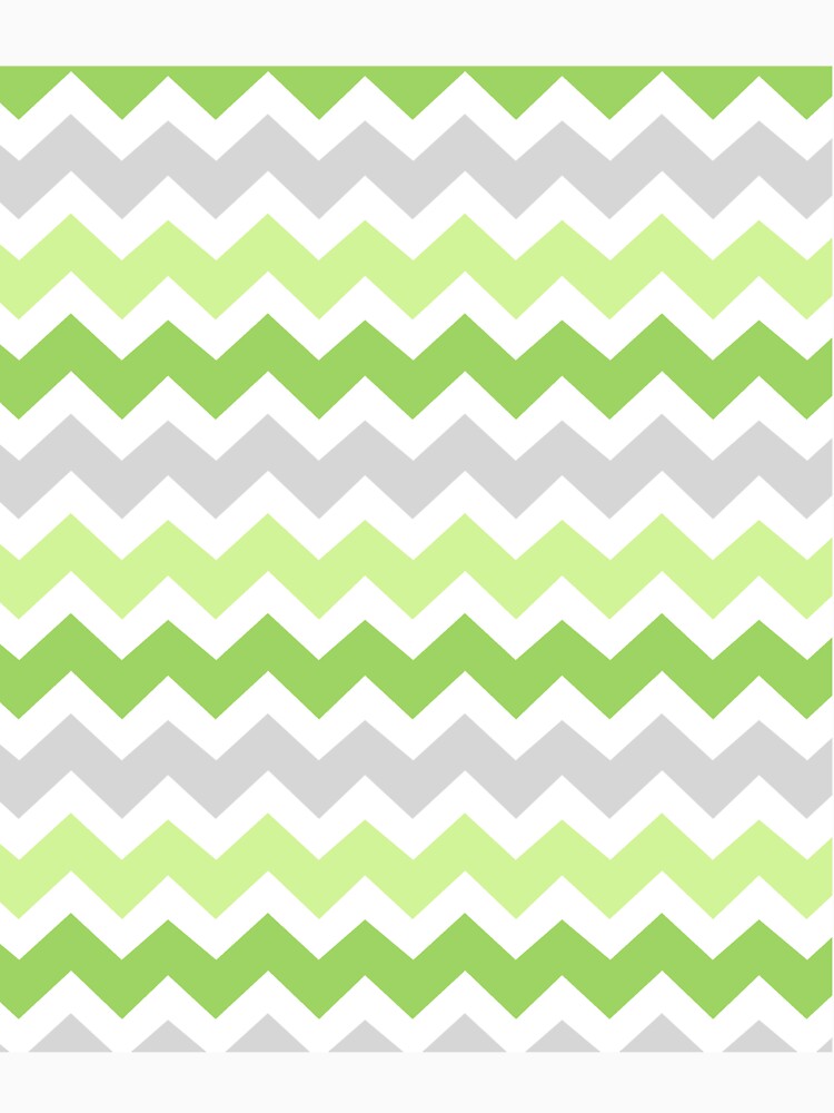 Lime Green Grey Chevron Pattern by dreamingmind