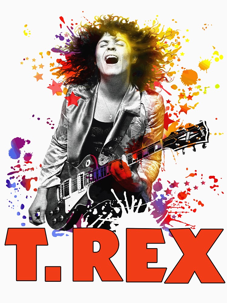 T. Rex Rock Band Marc Bolan Retro Cool Top Tee by Michaelidea