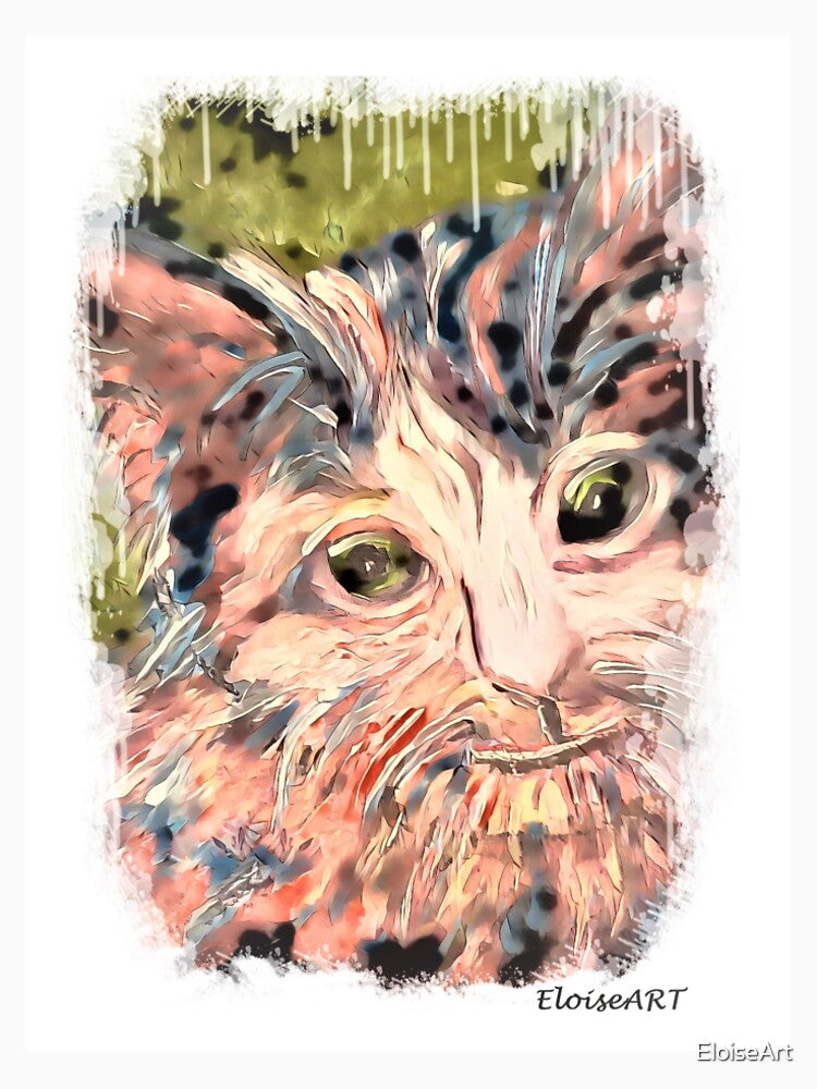 Colorful Cat Soft Colors by EloiseArt