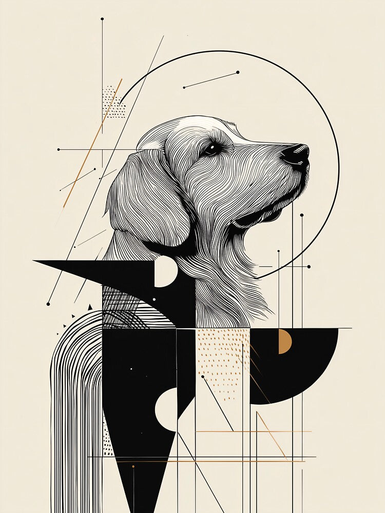 Geometric Golden Retriever by lautir