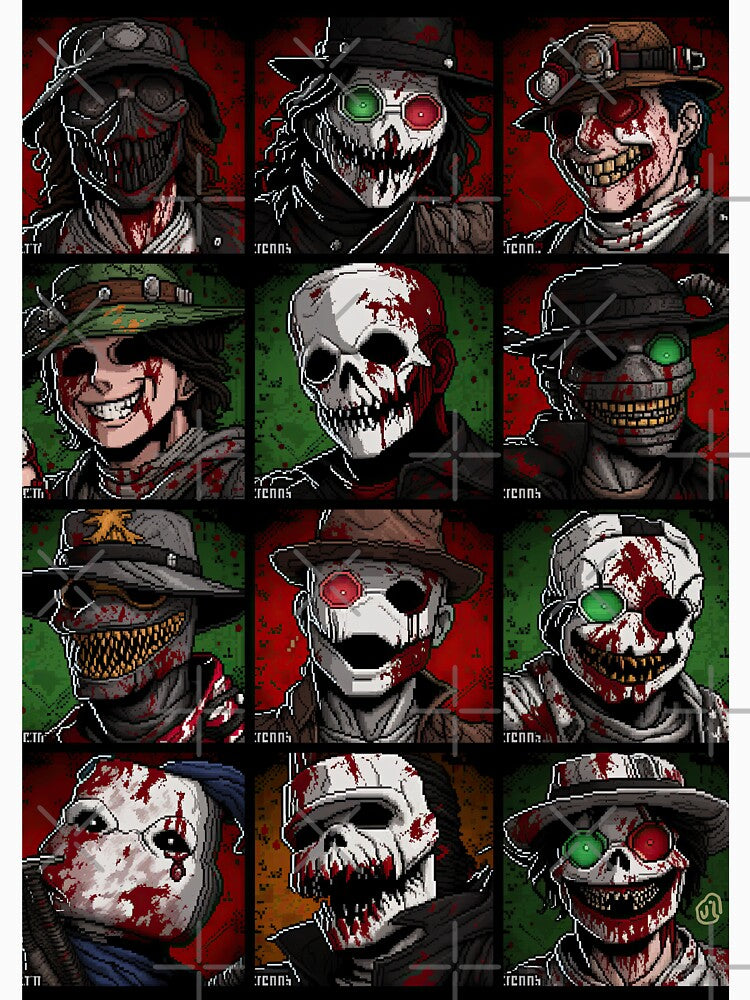 Creepy Horror Killers and Clowns Icons by Piotrek0001